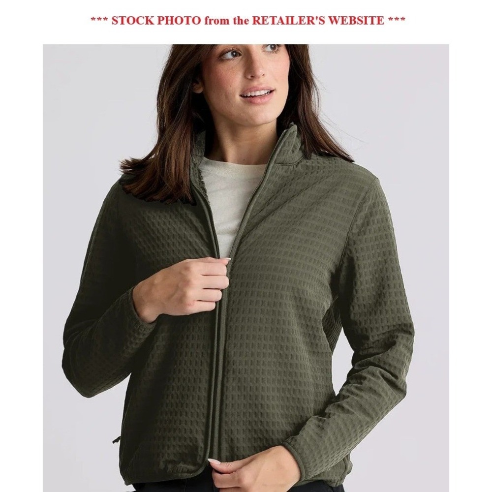 Free Fly Gridback Fleece Jacket Women Small Green New NWT Wind-Resistant Stretch